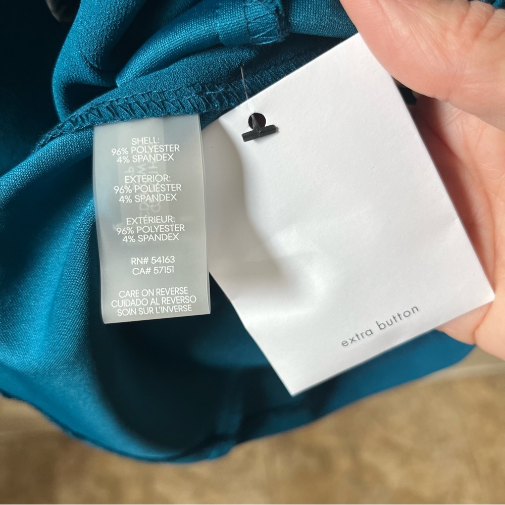 NWOT Calvin Klein Double Breasted Sleeveless Belted Dress color Cypress Size 6 - Picture 11 of 11